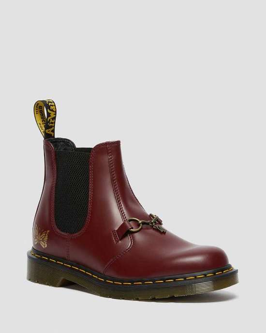 Botas Chelsea Dr. Martens Needles 2976 Snaffle Mujer Vino MX-35728